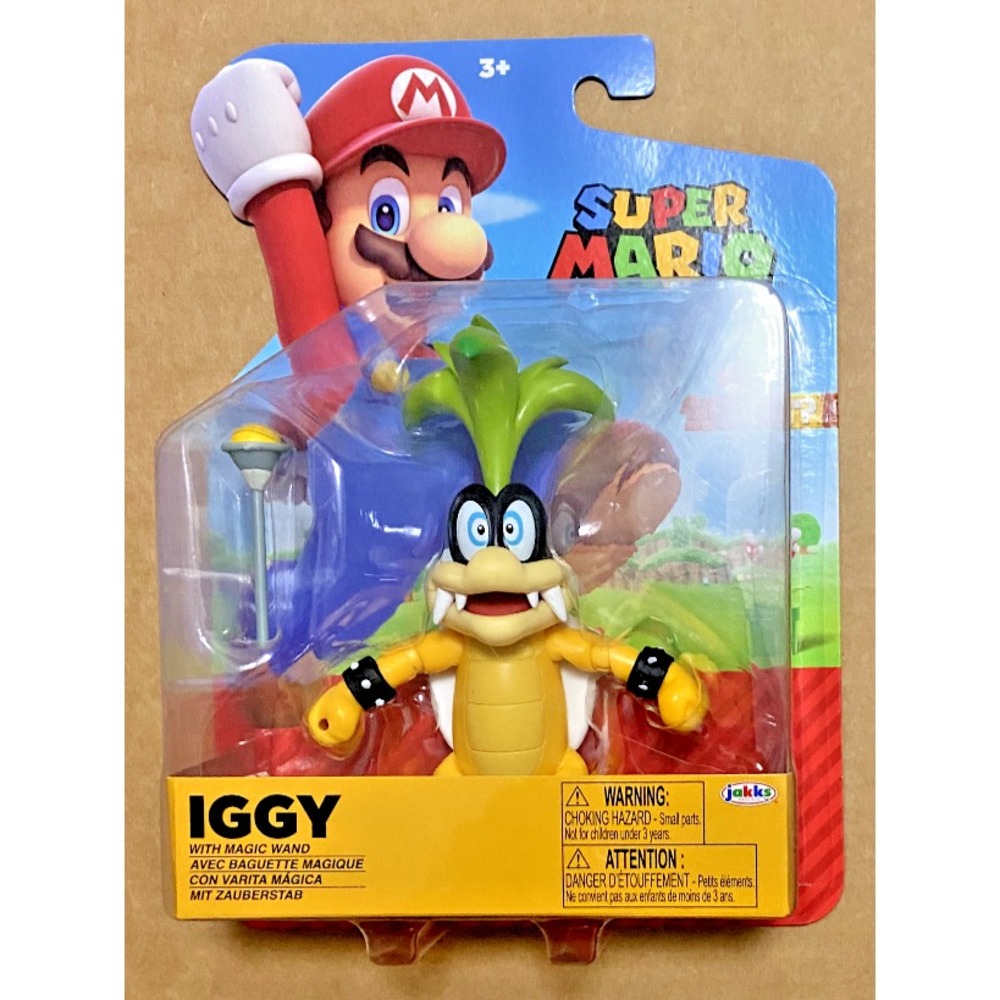 IGGY Super Mario Jakks Pacific 4" Figure‎ With Wand